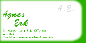 agnes erk business card